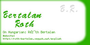 bertalan roth business card